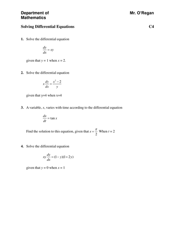 Differential Equations