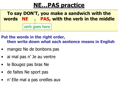 Using NE...PAS - illnesses & advice | Teaching Resources