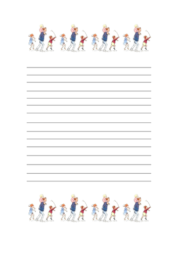 Bear hunt writing paper image
