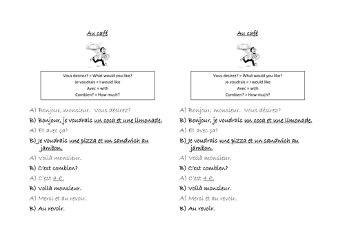 Au café conversation