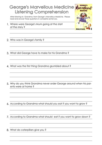 George's Marvellous Medicine | Teaching Resources