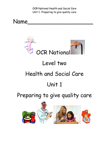 OCR National level 2 health and social care