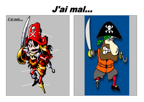 J'ai mal pirates paired speaking (differentiated)