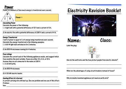 IGCSE Electricity Revision Booklet