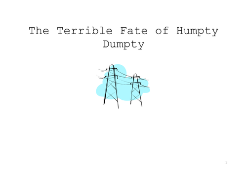 The Terrible Fate of Humpty Dumpty Scheme of Work