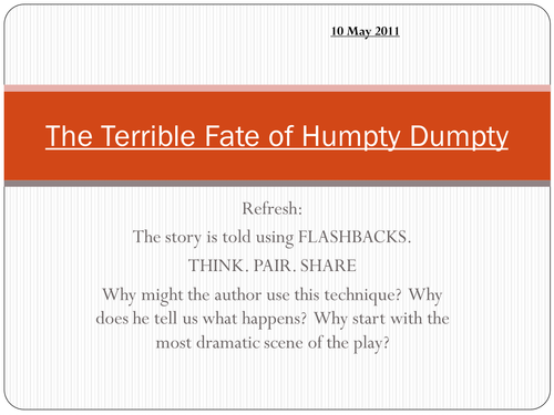 The Terrible Fate of Humpty Dumpty Lesson 3