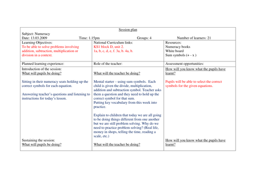 problem solving grade 3 lesson plan