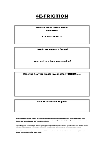 Friction homework year 4 picture