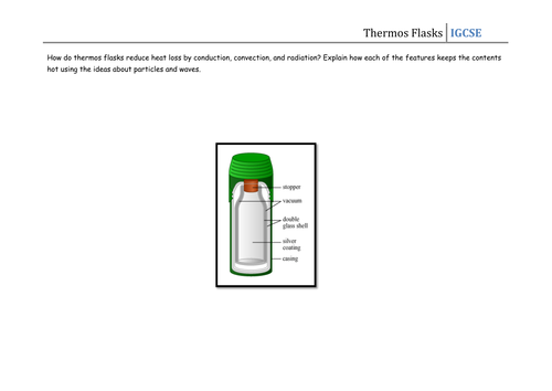 Reducing Energy Transfers from a Vacuum Flask Worksheet