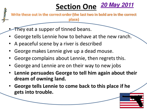 Of Mice And Men Section 1 Lessons Teaching Resources