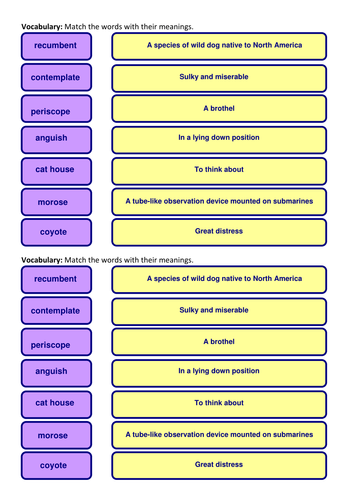 Of Mice and Men vocab Section 1