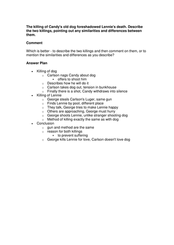 Symbolism of lennie's puppy picture