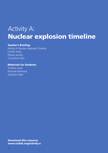 Timeline of a Nuclear Explosion