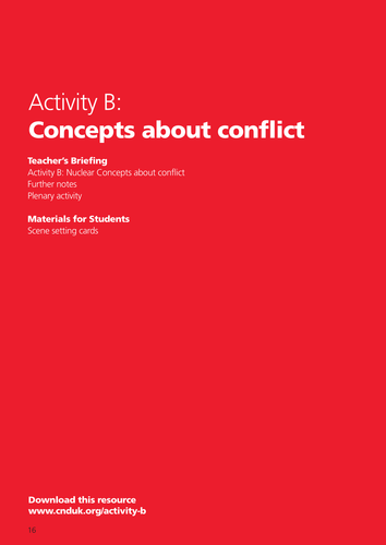 Concepts about Conflict: From knife carrying to nuclear deterrence theory