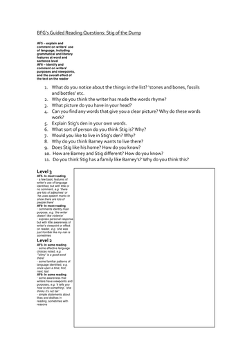 Guided Reading: Stig of the Dump