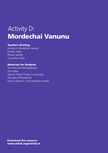 Mordechai Vanunu, Nuclear Whistleblower: Hero or Traitor?