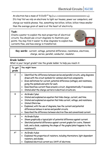 Electrical Circuits Level Assessed Task by CSnewin ... a circuit diagram of a torch 