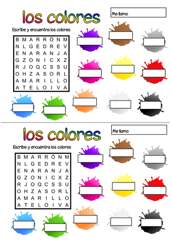 Colores En Espanol Worksheets Breadandhearth - Bigyrecipes