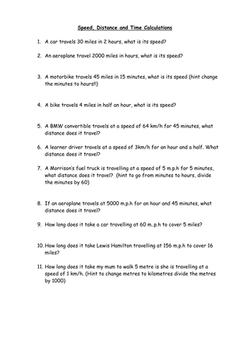 How To Calculate Travel Time With Speed And Distance