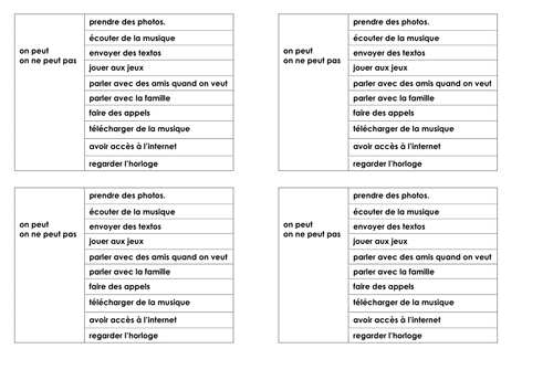 FCSE French Unit 11 Media (Mon portable)