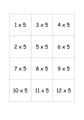 Printable Multiplication Flash Cards 6 Alphabetworksheetsfreecom 