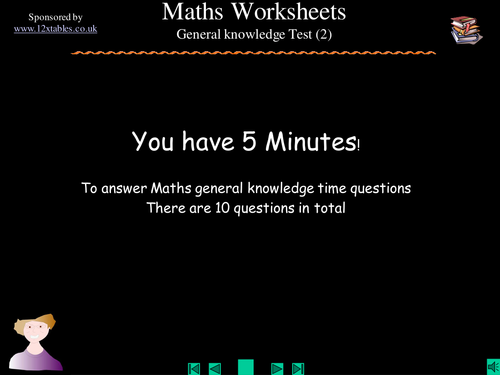 Maths General Knowledge Tasks 1