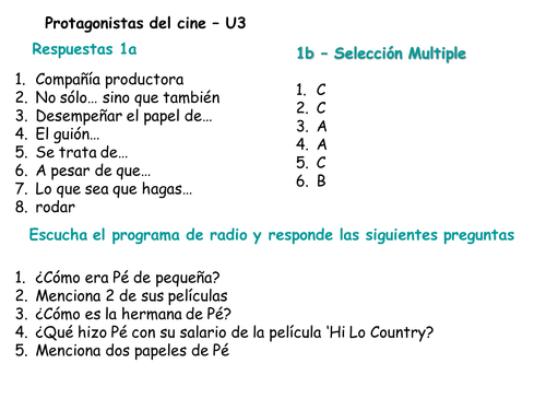 Animo 1 Unidad 3 Cultura popular