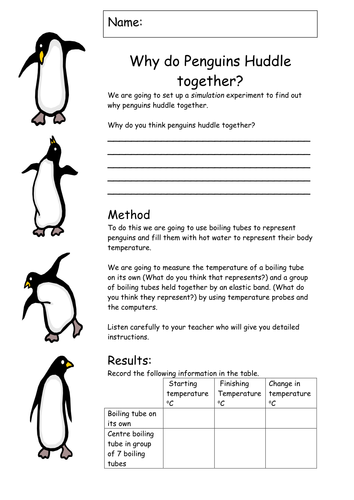 Penguins: Science transition activity