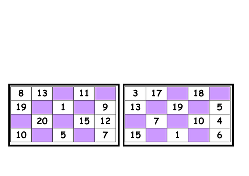 Number Names Worksheets french number 1-30 : Bingo cards 1-20 by norwoodlinda - Teaching Resources - TES