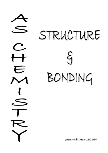 AS structure and bonding booklet