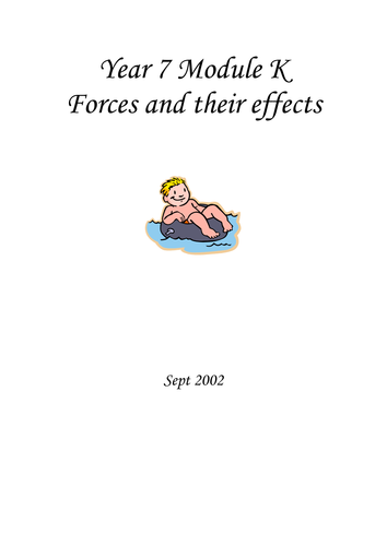 Forces and their effects Unit 7K SOW