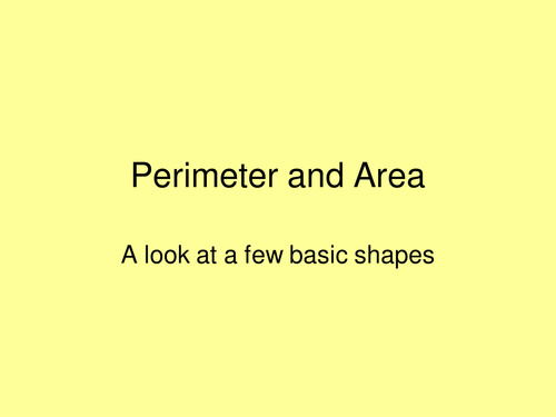 Area and Perimeter PowerPoint- KS3/GCSE