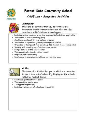 Student log: CASE log