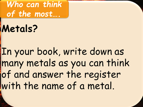 PowerPoint: Can Metals Burn?
