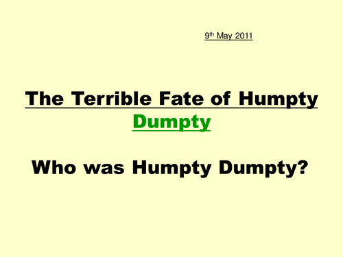 1 Humpty Dumpty