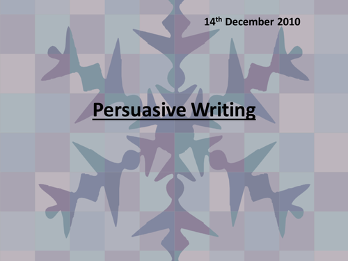 A Christmas Carol and Persuasive Writing