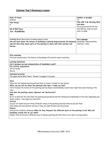 Art lesson on Kandinsky