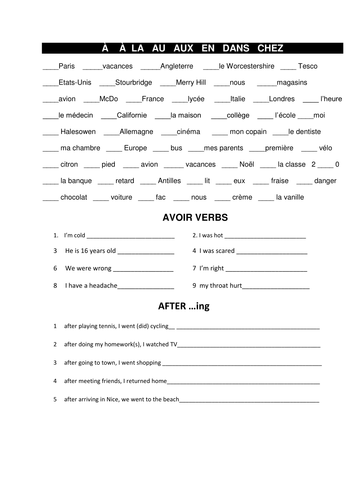 Mixed grammar for AS French