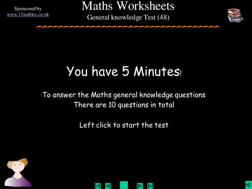 Maths General Knowledge Tests 6