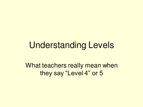 Aiming for Level 5 parents presentation