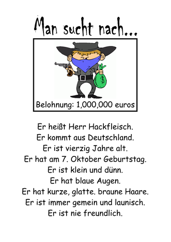 Wanted poster - example