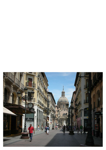 Reading images activity- describe a town (Spanish)