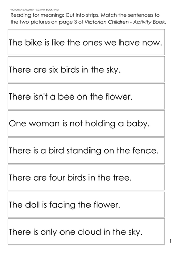 Victorian children - activity book