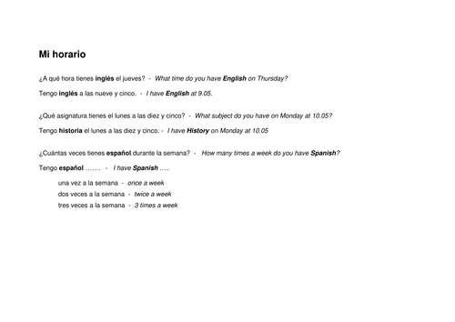 Mi horario