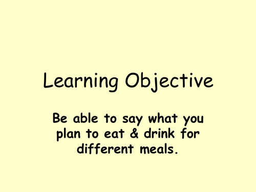 Comer y beber - use of future tense