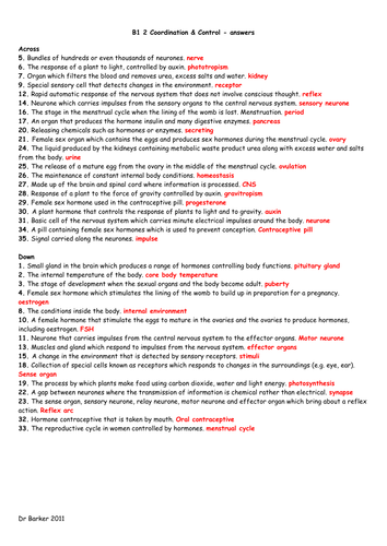 AQA New Specification B1 crosswords