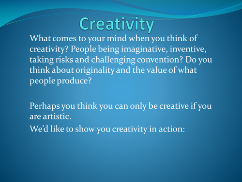 Assembly on Creativity