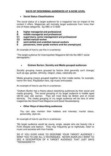 Audience Research - assignment 3 magazines