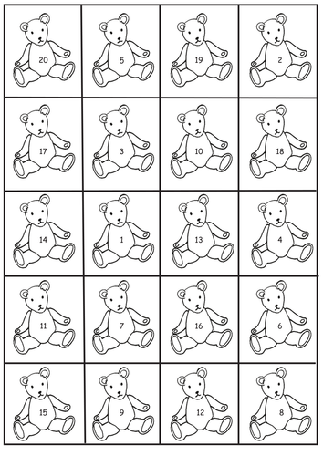 Teddy Count 1-20
