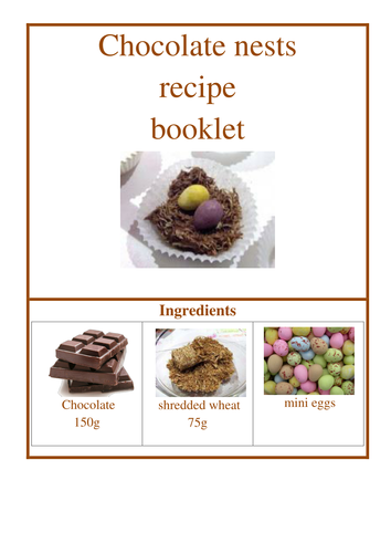 Chocolate nest recipe- guided reading